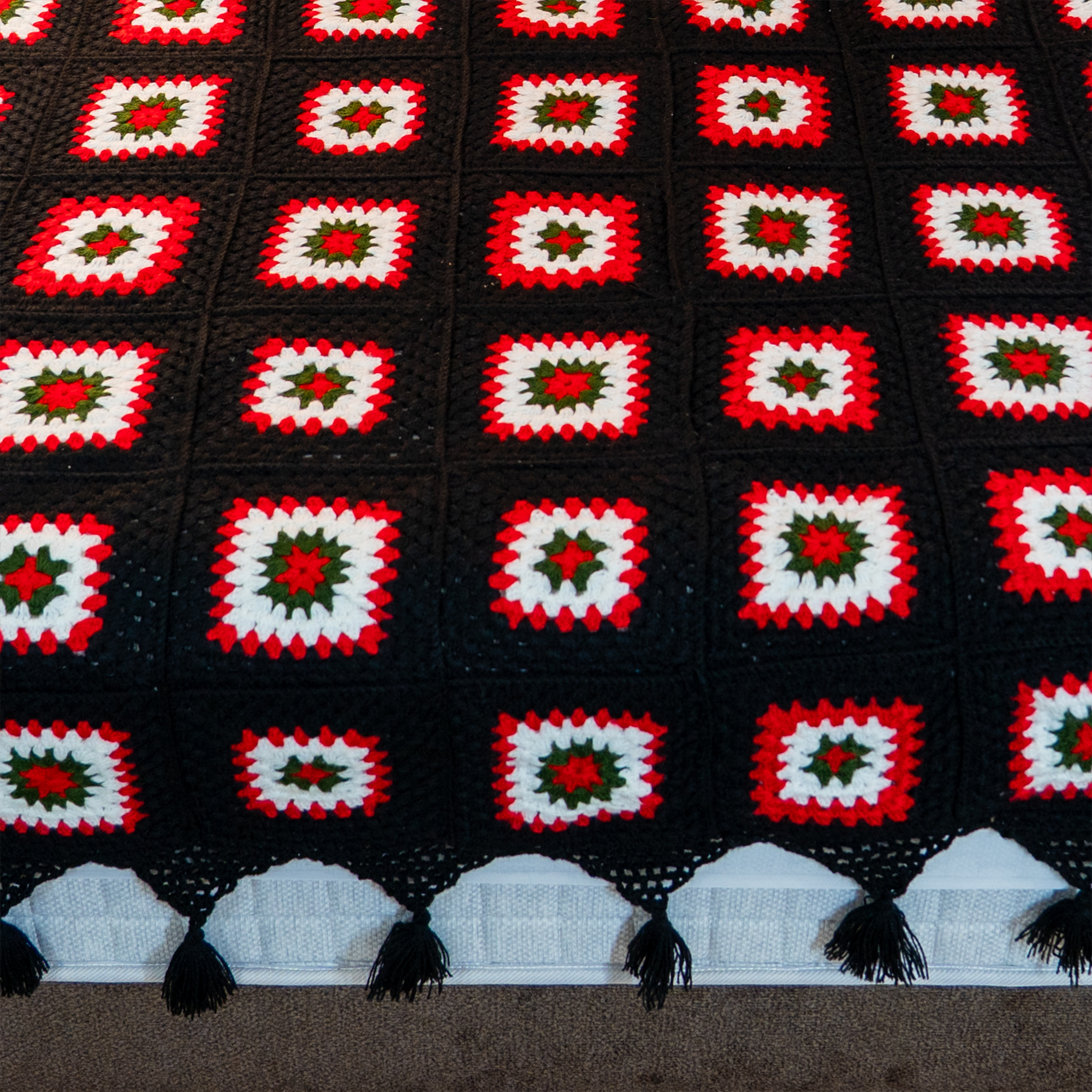 Atlas Rose Crochet Bedspread – Handcrafted Wool