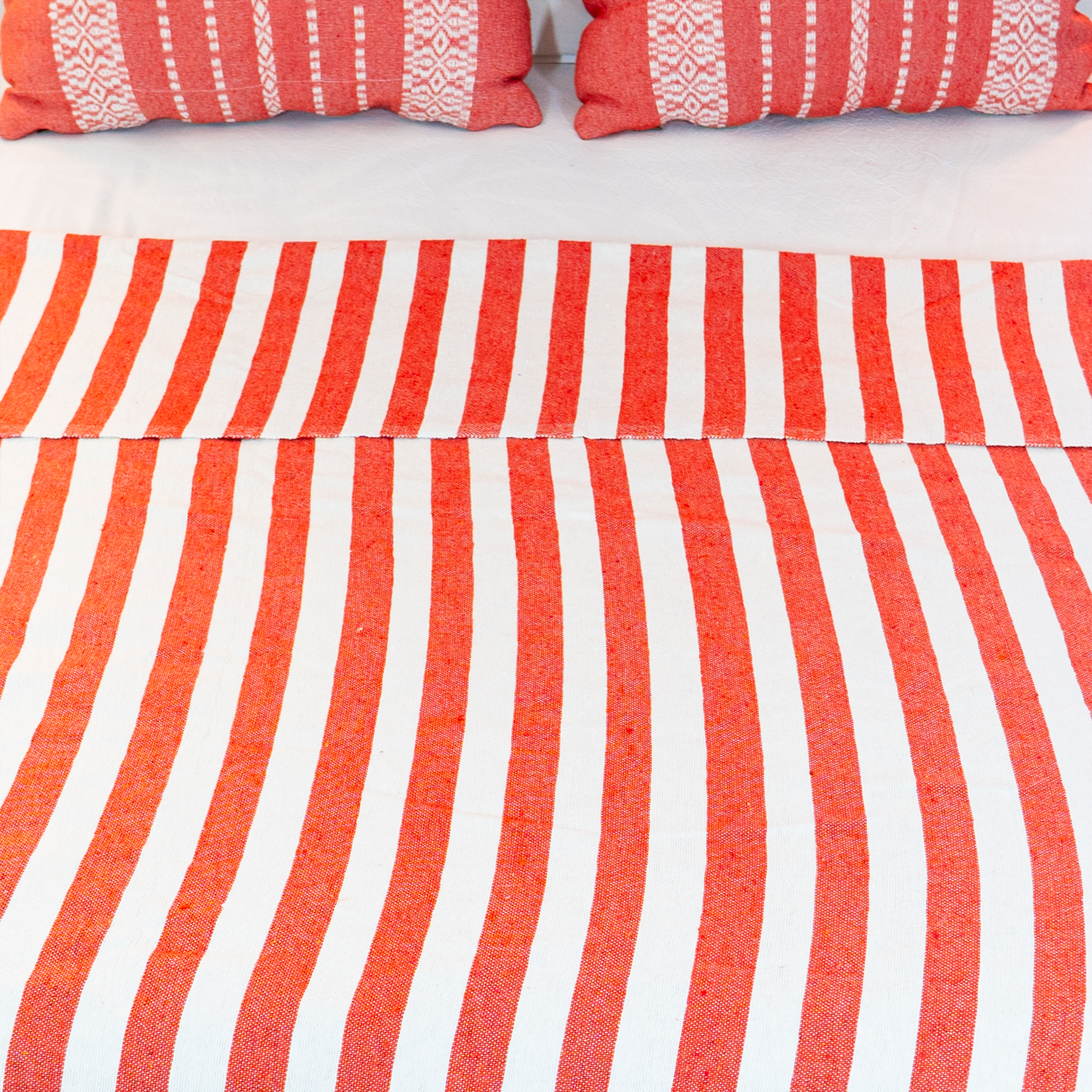 Medina Handwoven Stripe Bedspread with Tassels