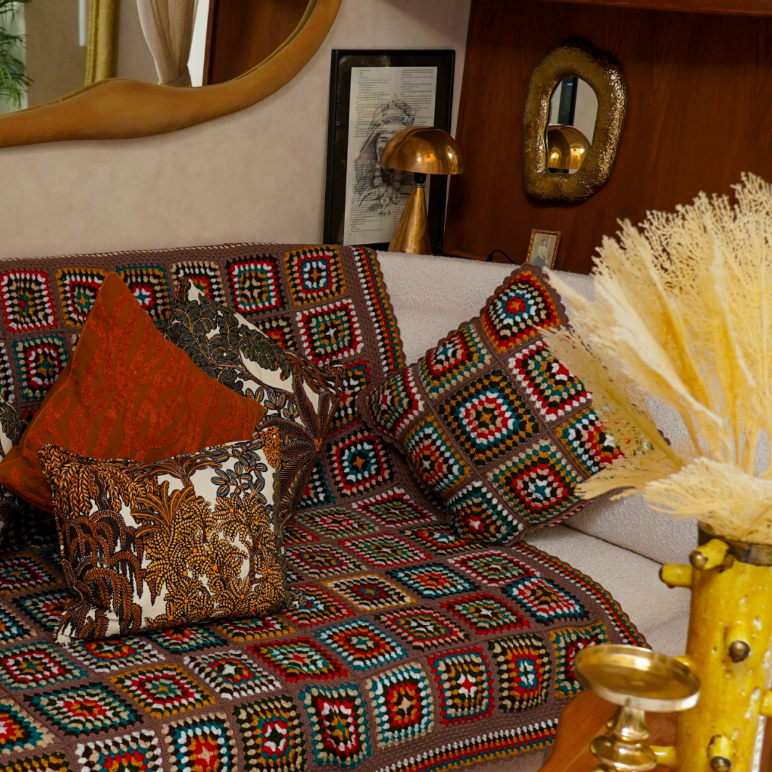 Mom Crochet Cushion Cover