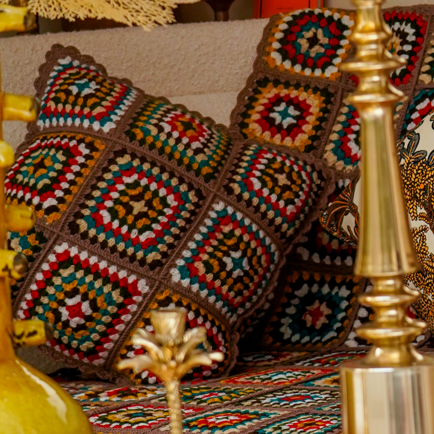 Mom Crochet Cushion Cover