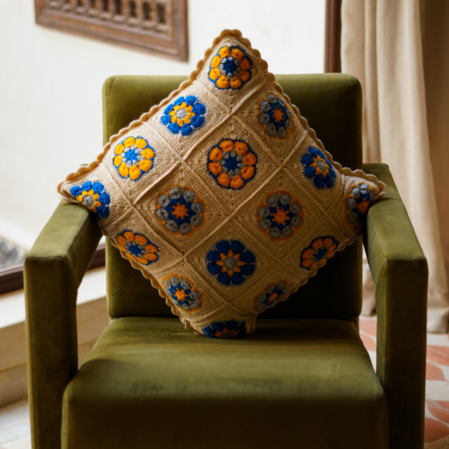 Sahara Crochet Cusion Cover