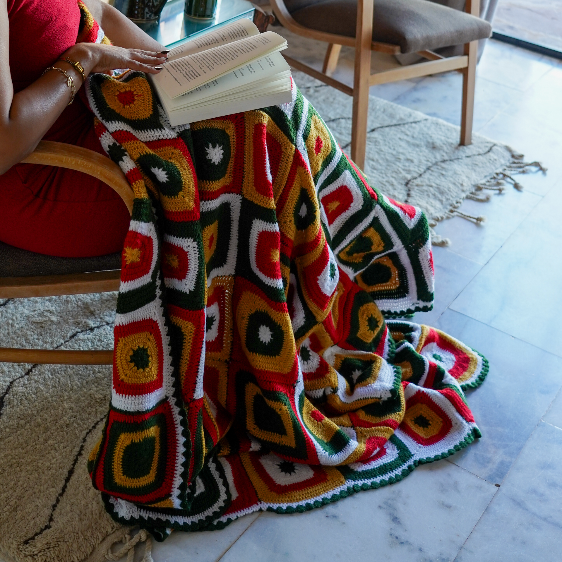 Christmas Square Crochet Blanket