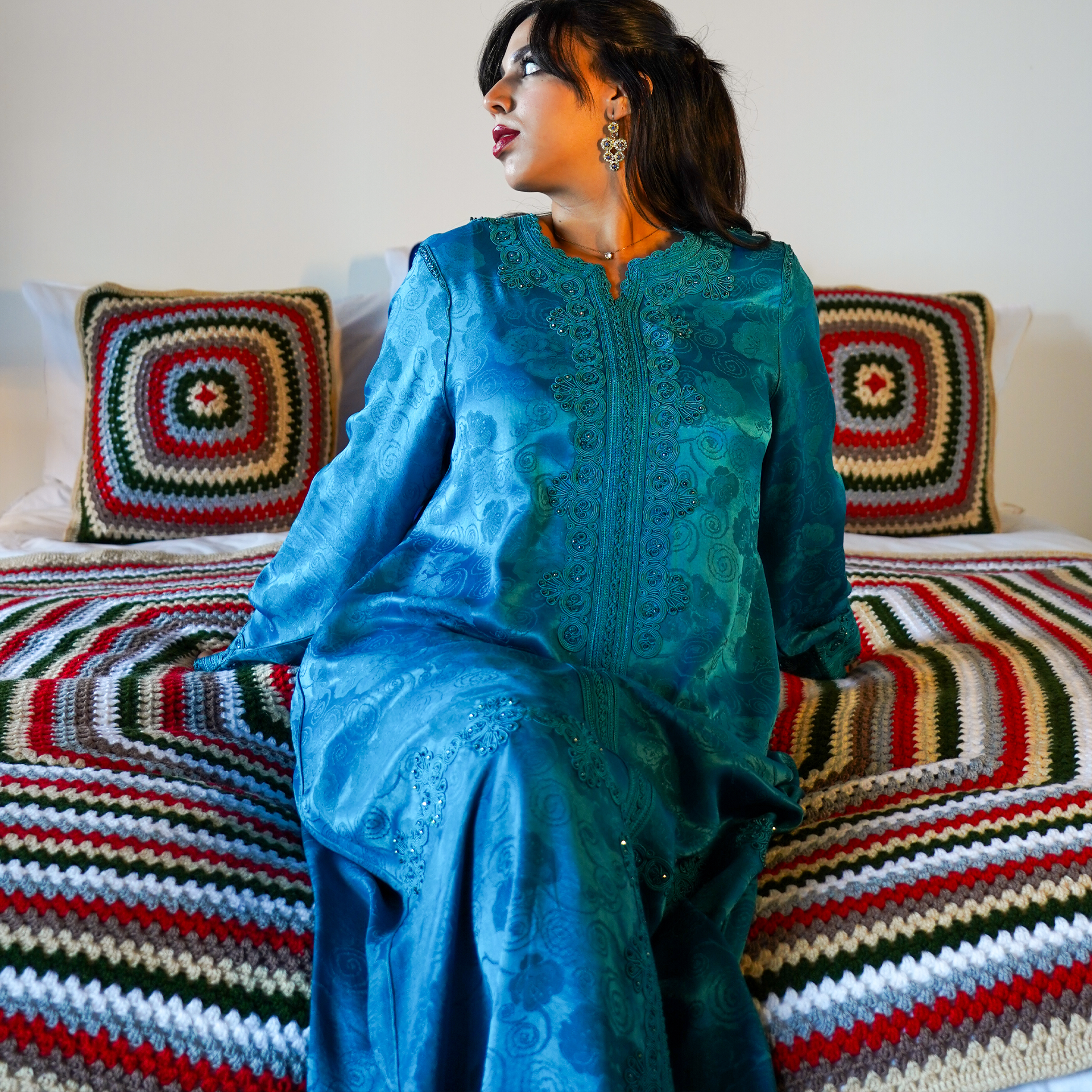 Christmas Stripe Crochet Blanket