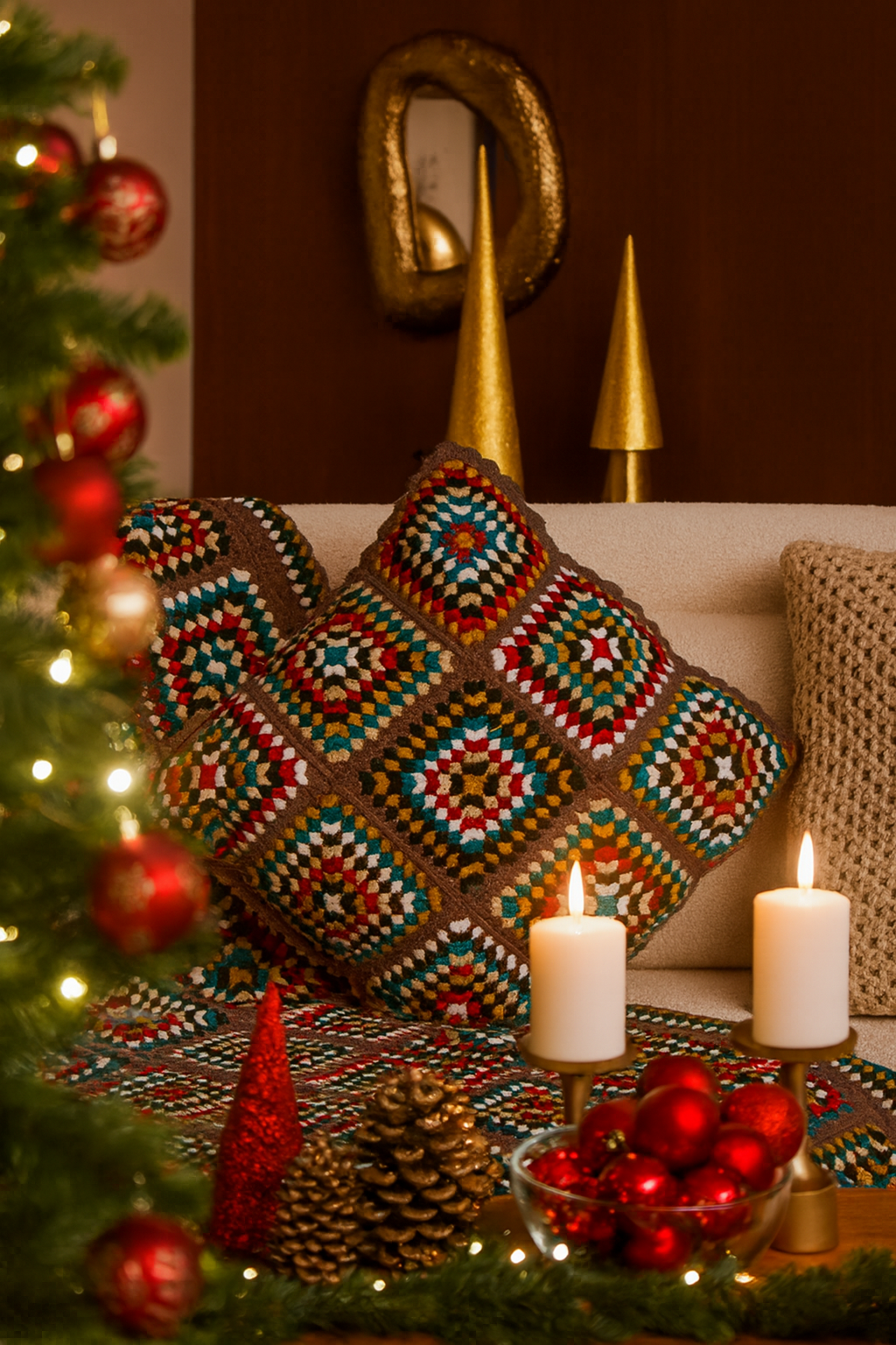 Mom Crochet Cushion Cover